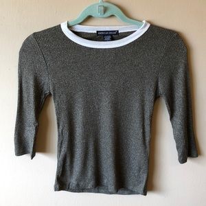 3/4 Sleeve Ringer Top